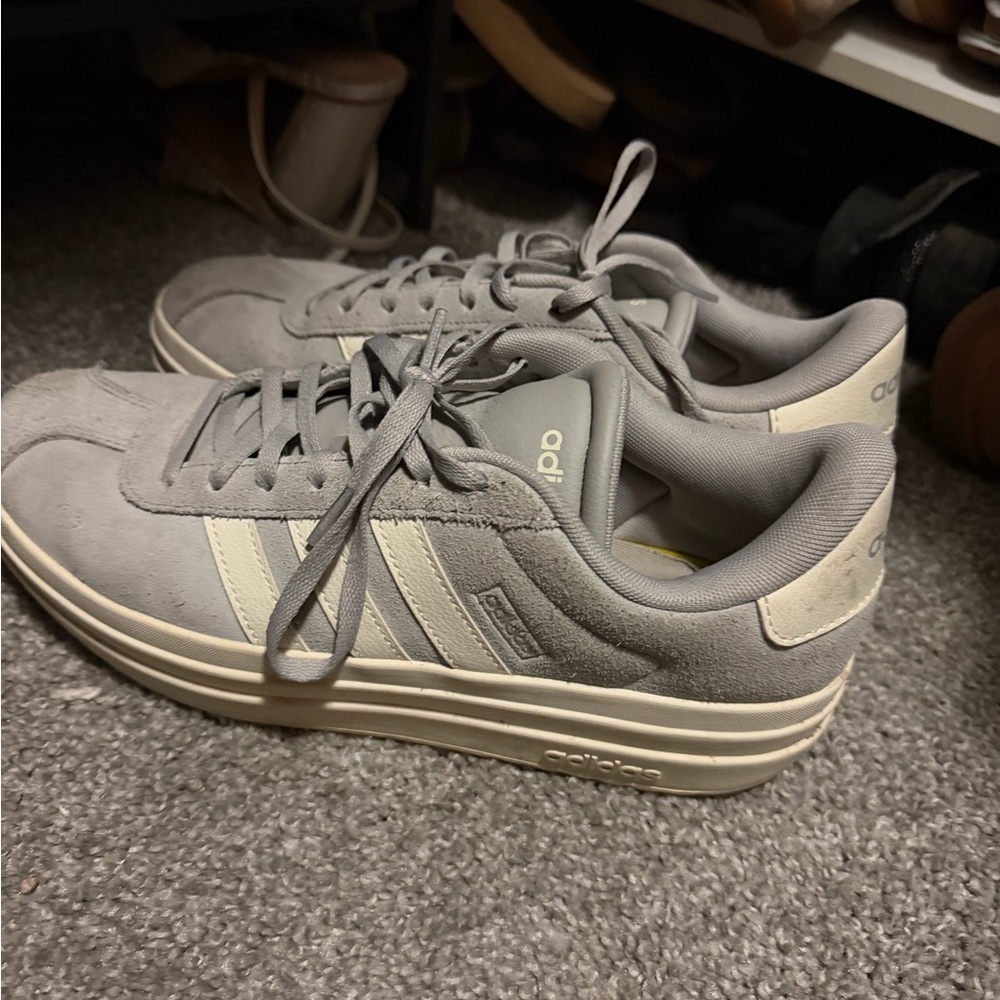 Adidas Gray and Cream Sneakers